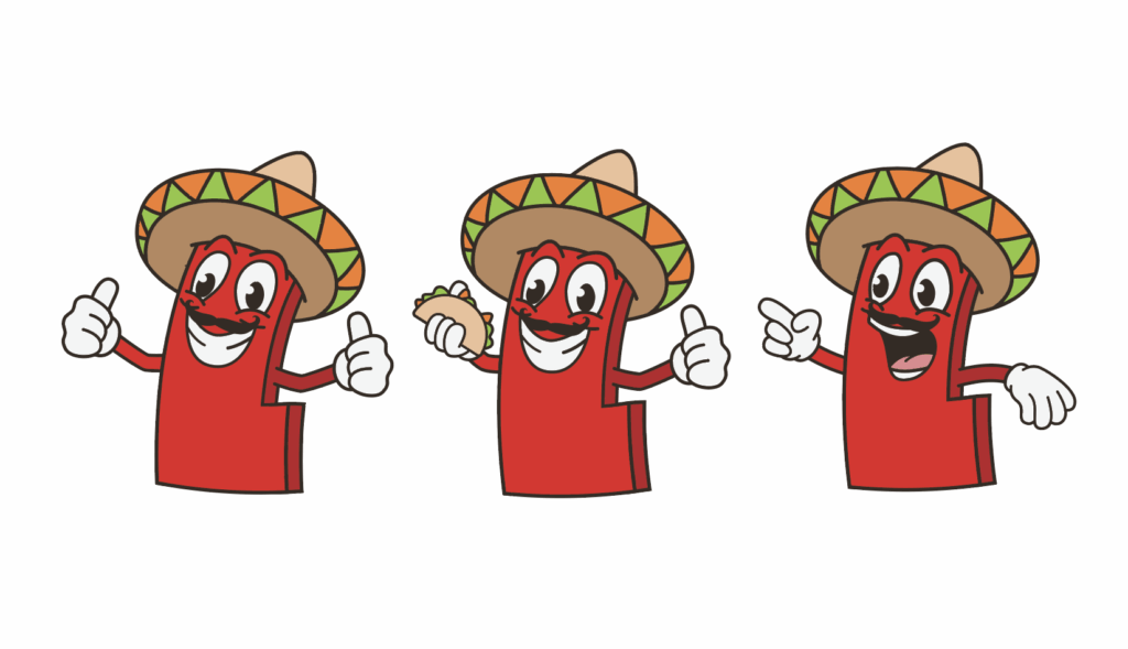 El Taco mascot character design